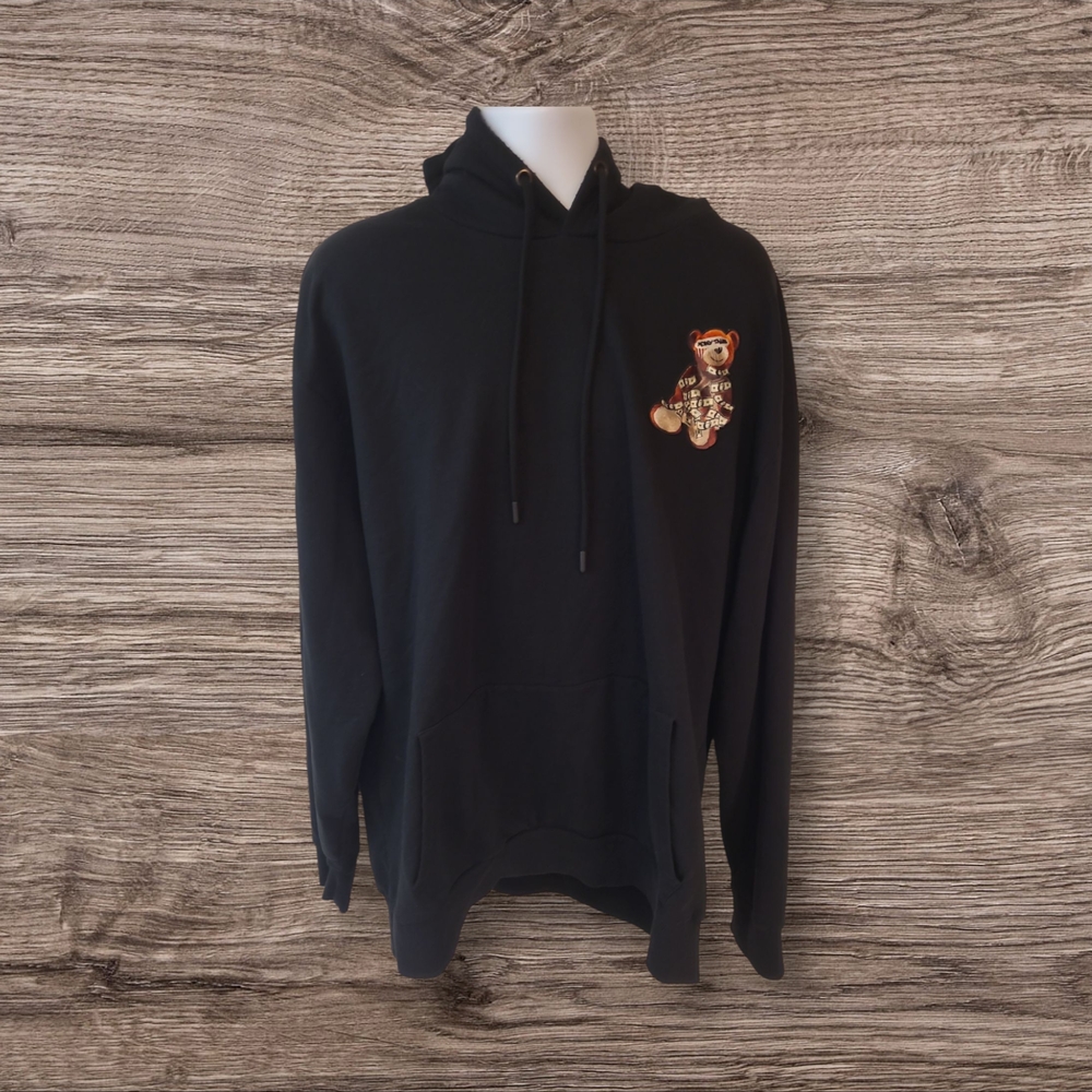 Men's  Seven Souls Black Hoodie with Bear Patch Size 4XL